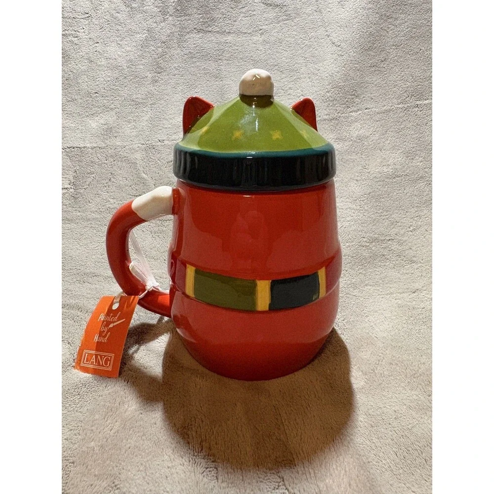 Lang by Design COFFEE MUG with lid Fox in a Hat New Large